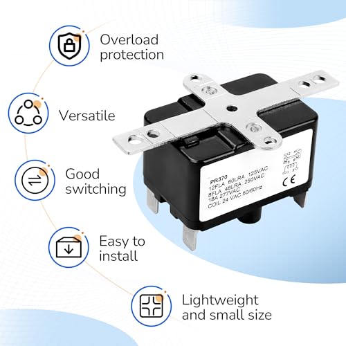 Relais 24 V AC 12A durable pour circuits électromécaniques exigeants - 4