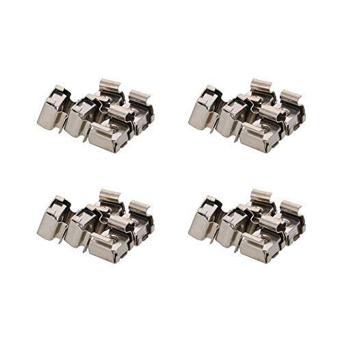 MroMax ケージナット M4 スクエアナット 四角ナット 粗ねじ品揃えキット スクエアナットキット 四角板ナット マシンねじナット 高硬度 耐久性 四角ヘッド ステンレス鋼 シルバー 厚さ9mm 幅13mm 20個入り