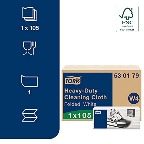 Tork Heavy-Duty Cleaning Cloth White W4, multiuso