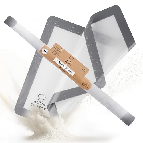 Backefix Silikon Backmatte 40x30 cm | hochwertige wiederverwendbare Silikonbackmatte Schadstoff frei | einfach, umweltbewusst und gesund backen mit Dauerbackmatte | spülmaschinenfest, zuschneidbar Backefix Silikon Backmatte 40x30 cm | hochwertige wiederverwendbare Silikonbackmatte Schadstoff frei | einfach, umweltbewusst und gesund backen mit Dauerbackmatte | spülmaschinenfest, zuschneidbar