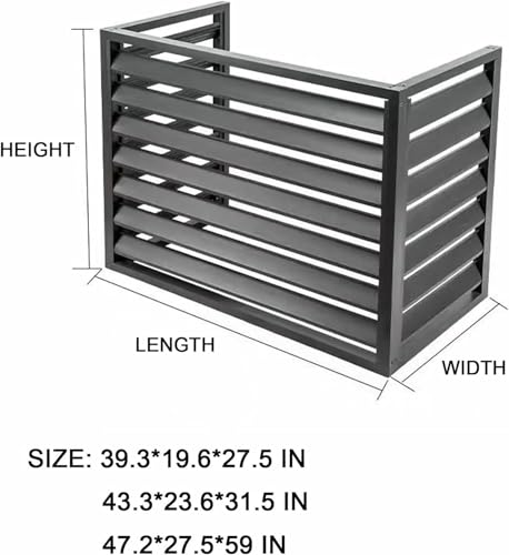 Protector de aluminio lacado para bomba de calor exterior en blanco 6