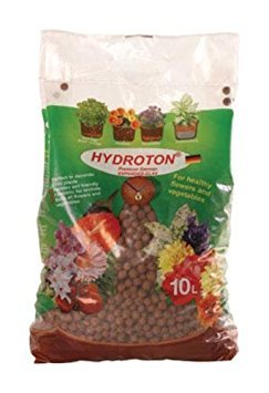 Hydrofarm Hydroton GMHT10L Hydroponic Grow Rocks, 10 Liter Bag (Discontinued by, 10-Liter, Brown