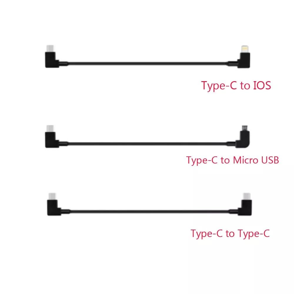 USonline911 Upgraded 2 Pack 30cm/11.8inch Remote Controller Cables, 30cm Remote Controller OTG Data Cable for DJI Mavic Mini 2 Drone Remote Controller RC Type-C to Type-C