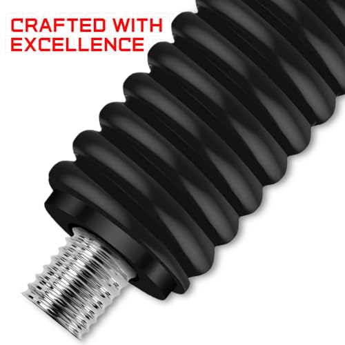Image of SS-3H Black CB Antenna Spring Mount, Black Heavy Duty Stainless Steel CB Spring Fit for Up to 60 inch Long Standard 3 /8 inch x 24 Threads Mobile /in-Vehicle CB Radio Antenna Mount