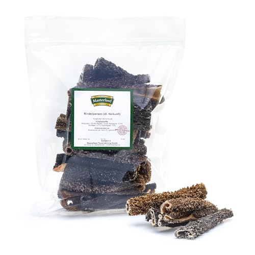 Produktbild von Masterfeed Rinderpansen 10 cm Getrocknet Kauartikel für Hunde - 500 g
