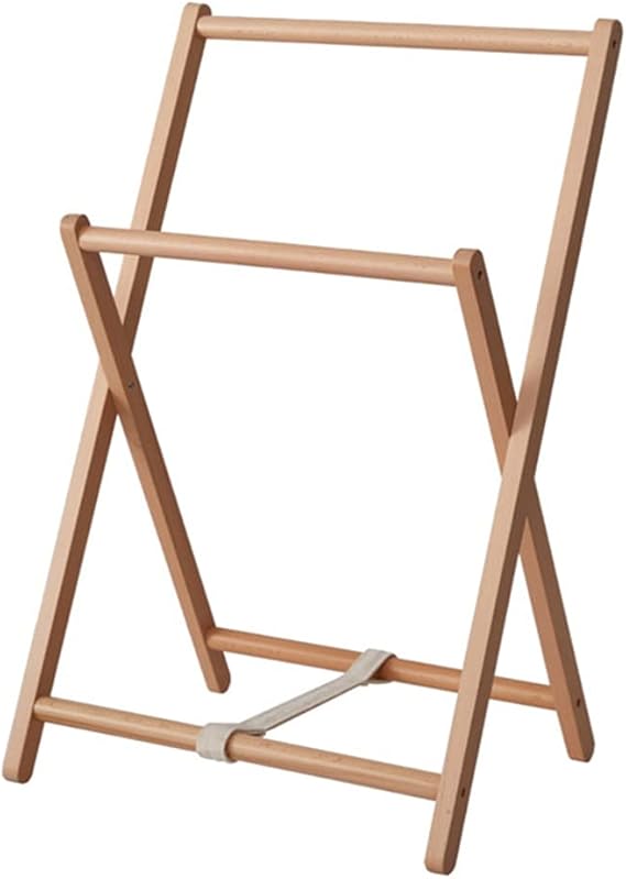 Pet Clothes Rack with 2 Top Bars Dog Clothes Rack Wooden Foldable