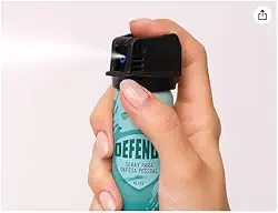 Defende Spray de Defesa Pessoal, Verde, 50g, Jato em Névoa com Alcance de 2,5m, Sistema de Segurança FLIP-TOP, Certificado pelo Exército e Anvisa