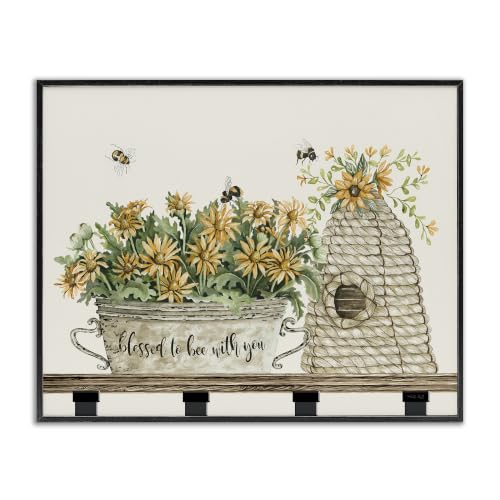 Bee with You Honey Harvest Floral, 24 x 30 Inch Framed Giclée Print
