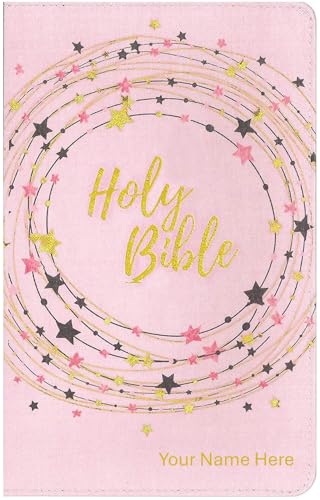 Personalized NIV Bible for Kids - Flexcover - Pink and Gold - Comfort Print - New International Version