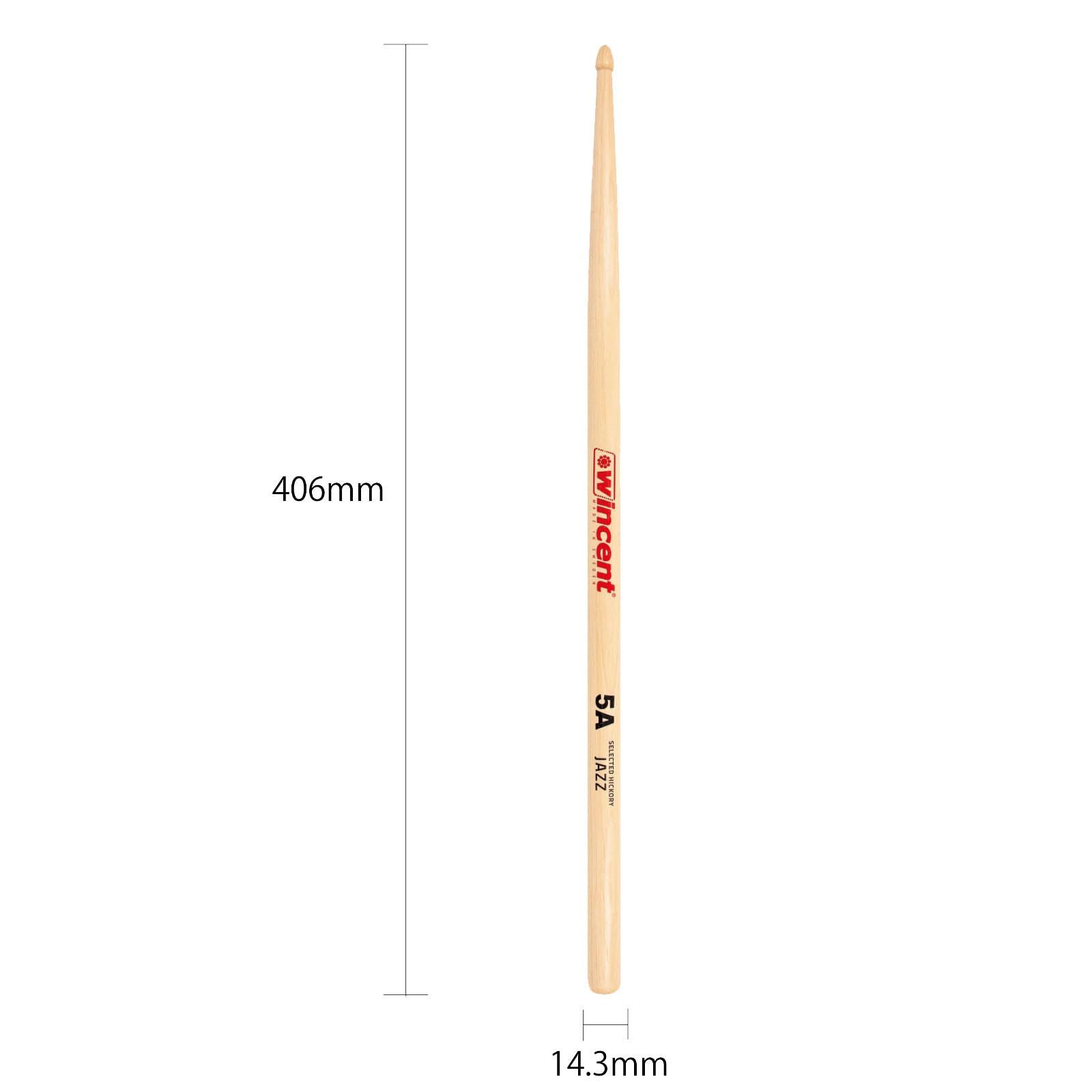 Wincent Drum Sticks 5A W-5A Hickory Drumsticks (Pair)