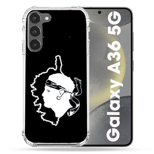 Coque Samsung Galaxy A36 5G Voyage Corse Noir - Protège des chutes et des chocs