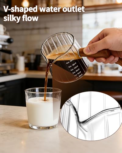 Set de 4 vasos para espresso de 6 oz con mango de madera miniatura 5