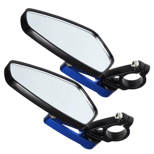 Espejos retrovisores de motocicleta azul, accesorios para manillar de aluminio 7