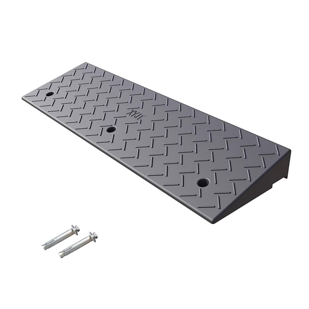 Schody rampowe Podjazdy progowe gumowe, przenośne podjazdy dla wózków inwalidzkich, wytrzymałe podjazdy krawężnikowe(100x25x3cm)