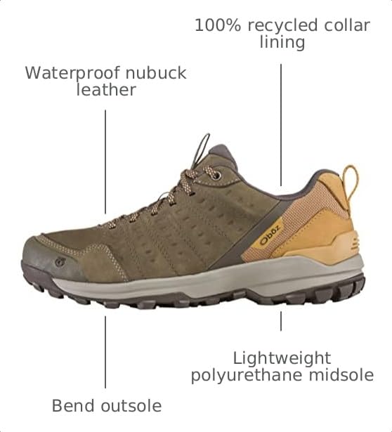 Image of Oboz Men's Sypes Low Leather B-Dry Hiking Shoe