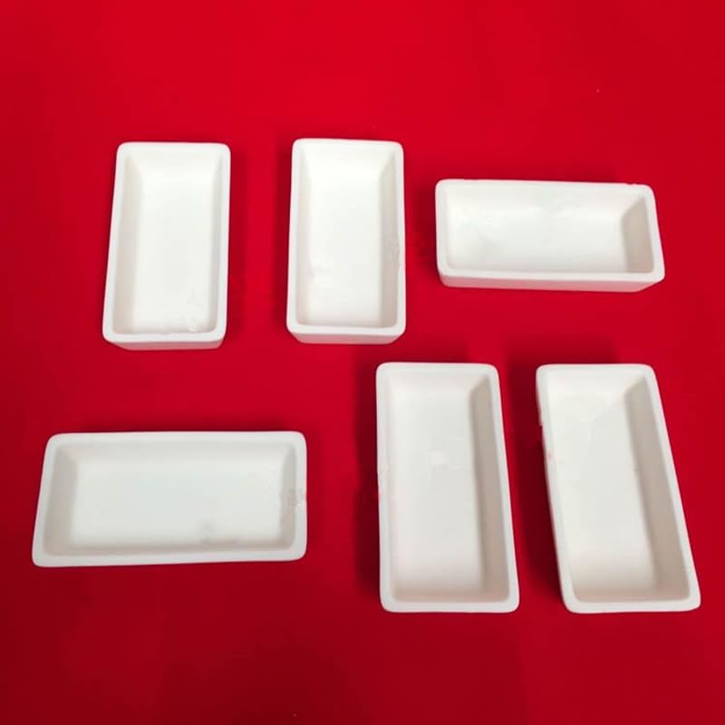 99.5% Alumina Trapezoid Corundum Crucible - High-Temperature Ceramic Sintered Crucible 80x40x17mm for Laboratory 1pc