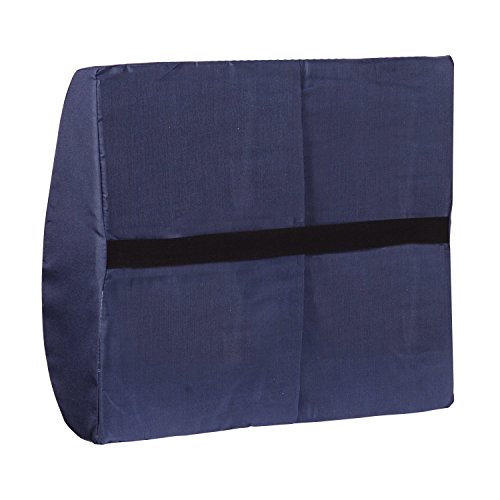 DMI Memory Foam Lumbar Pillow Back Support Cushion with Strap for Better Posture and Easing Back Pain, Navy - Thumbnail 6
