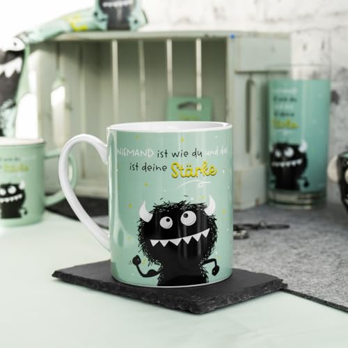 H:PPY life XL-Tasse Monster mit Spruch Stärke | Große Tasse aus Porzellan, XL Jumbo-Tasse, 60 cl, Tasse mit Spruch | Geschenk, Freund, Freundin | 74162 – Bild 2