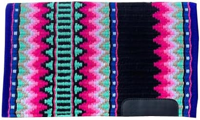 HUMAYL Saddlery Saddle Pad/Blanket for Horses Western Show Horse Saddle Blanket New Zealand Design Handmade Wool Saddle Blanket Top Wool Saddle Pad Regular Size : 34" L x 36" W x 1" inches PAD0278