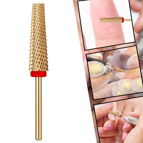 Brocas de unhas 5 em 1, brocas de carboneto de tungstênio de 3/81 cm com rotação bidirecional, broca