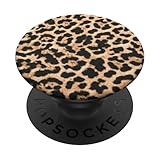 Motif Imprimé Léopard Taches Rosettes Noires PopSockets PopGrip Adhésif