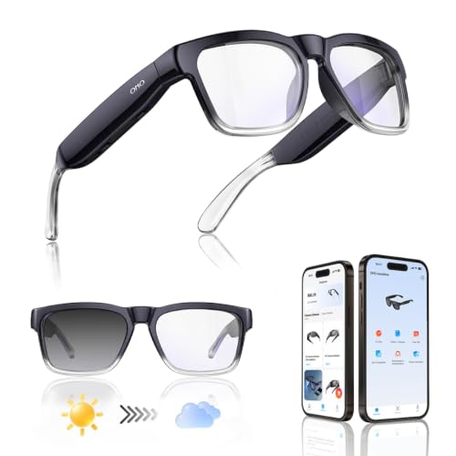 OHO SUNSHINE US OHO AI Smart Glasses, Photochromic Z87+ Audio Open Ear Bluetooth Sunglasses