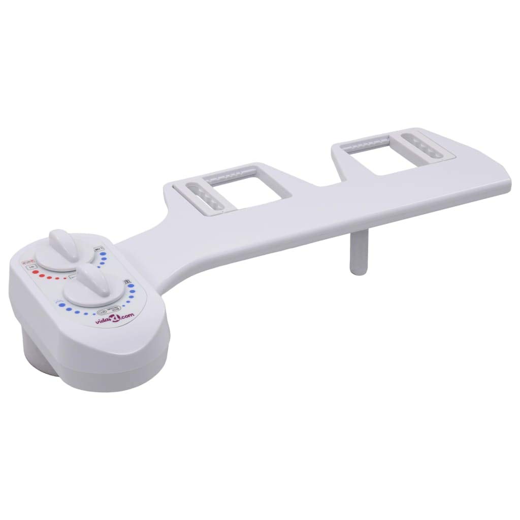 Festnight Bidet Accessorio per WC Acqua Calda e Fredda a Ugello Singolo Spruzzatore di Acqua Calda Fredda per Igiene Personale Bianco