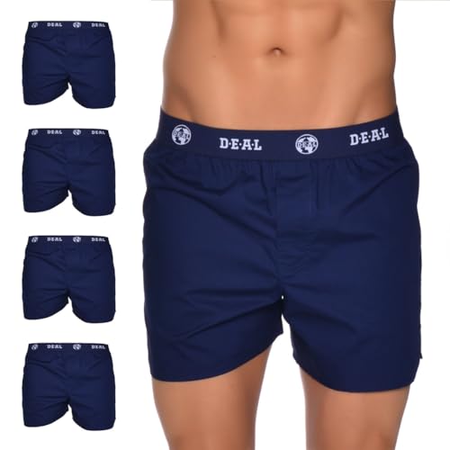 D.E.A.L International 5-er Set Boxershorts mit Logo-Bund Dunkelblau Größe XL