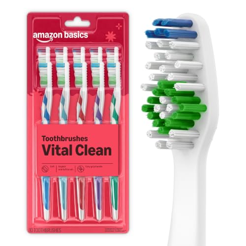 15% coupon - Amazon Clean Plus Toothbrushes, Soft, 10ct
