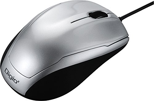Digio2 有線 3ボタンマウス BlueLED シルバー MUS-UKT115SL