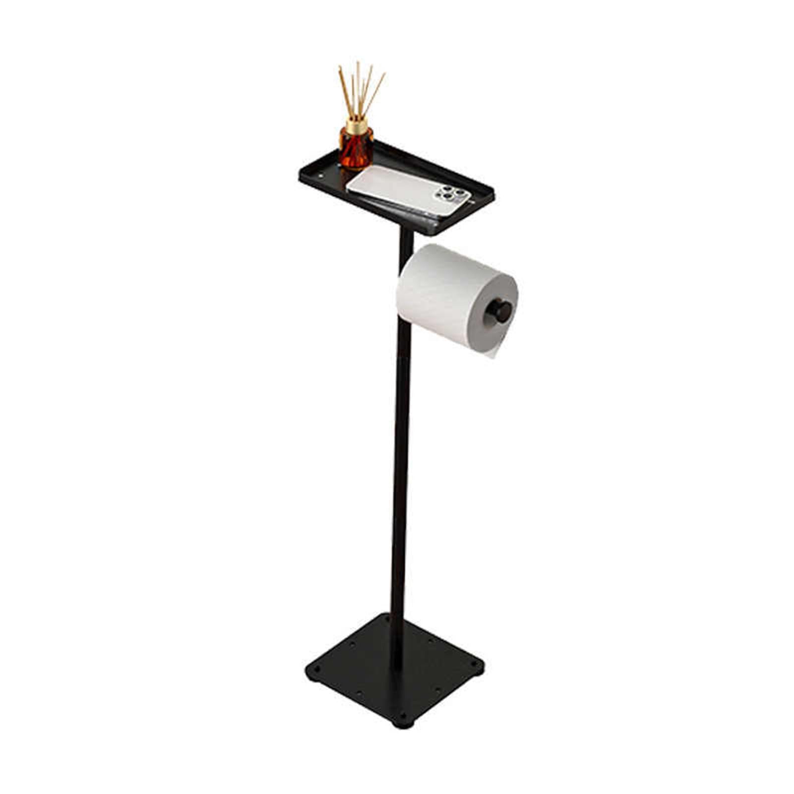 Supporto Porta Carta Igienica, Porta Rotoli Di Ricambio Autoportante, Con Portaoggetti E Ripiano Superiore, For Bagni Domestici(Style1)