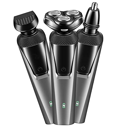 Electric Shaver Razor for Men, Rechargeable Rotary Shaver wi