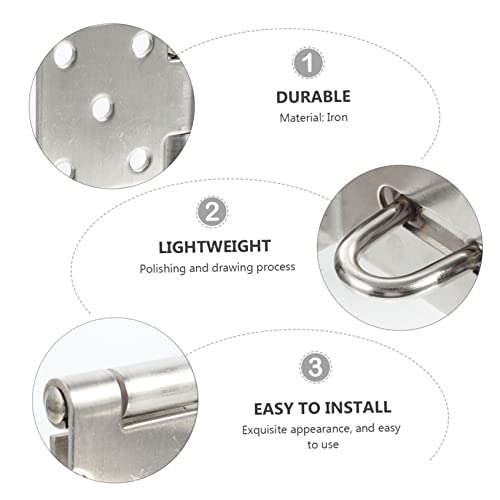 Image of DOITOOL 2pcs Right Angle Stainless Steel Door Hasp Lock for Cabinets Easy to Install Latch Buckle Secure Padlock Accessory for Furniture Doors
