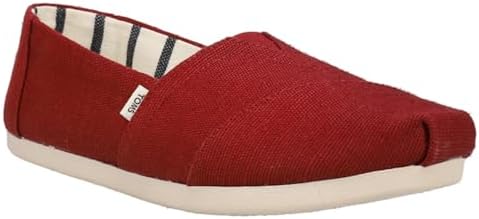 TOMS Womens Alpargata Heritage Solid Slip On Flats Casual - Red - Size 12 B | Image 1