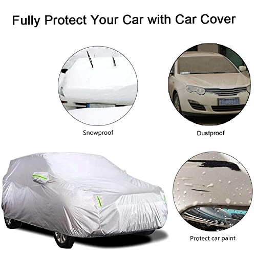 ERYUE Tampa do carro,Tampa do carro Cheio de Sedan Covers com Tira Reflexiva Protetor Solar Proteção