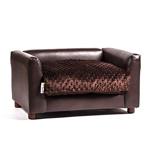 Keet Fluffy Deluxe Pet Bed Sofa Chocolate Small #TOP2