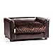Keet Fluffy Deluxe Pet Bed Sofa Chocolate Small