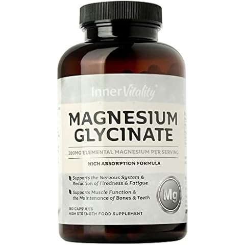 Inner Vitality Magnesium Glycinate Supplement 180 Capsules Cover