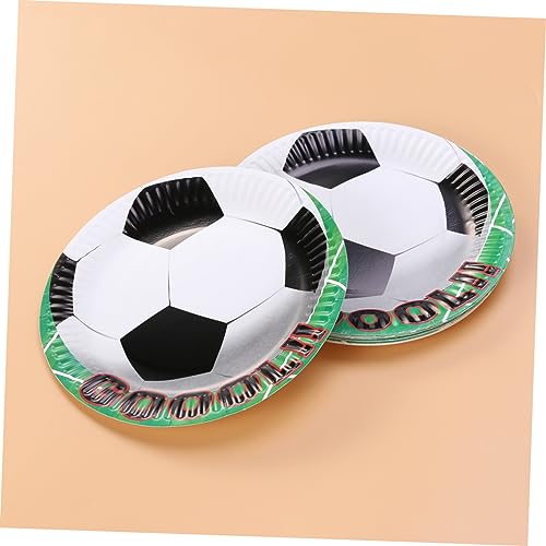 Abaodam 60 Peças Bandeja Descartável De Futebol De Papel Decoração Padrão Bolo Festa De Aniversário