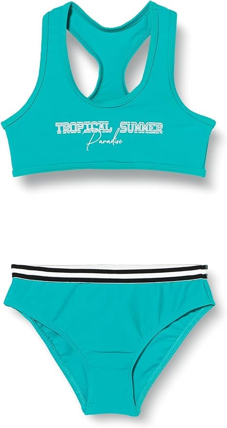 Haute pression X9051 C02 T10A Conjuntos de Bikini, Vert Emeraude, 10-16 ANS para Niñas