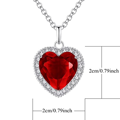 Harlorki Women Lady Girl's Rhinestone Cubic Zirconia Love Heart Pendent Charm Chain Necklace #TOP1