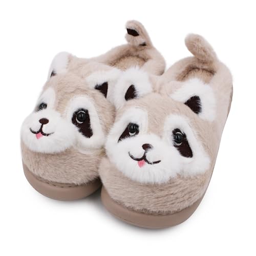 Image of VRITRAZ Women's Comfort Slip On Closed Toe Warm Winter House Clog Indoor Slipper with Cute Print and Degins