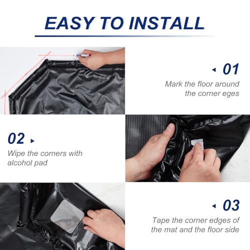 Dnyker GARAGE FLOOR MAT 8.6' X 20’, Heavy Duty Waterproof Non-Slip Garage Floor Mat, Prevention From Oil, Rain, Mud And Snow thumb #5
