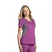 White Cross Women's Allure Contrast V-Neck Scrub Top