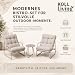 Koll Living Outdoor Bistro-Set Lara | Modernes Gartenmöbel Set mit 2 Sesseln & Tisch | Wetterfest, UV-beständig, wasserabweisend (Beige)