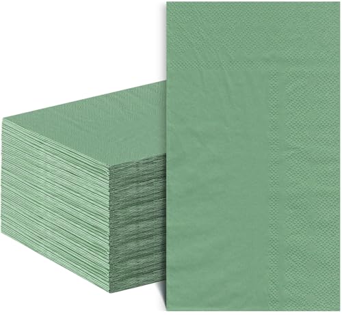 Servilletas verde salvia para mesas de boda bautizos y cócteles