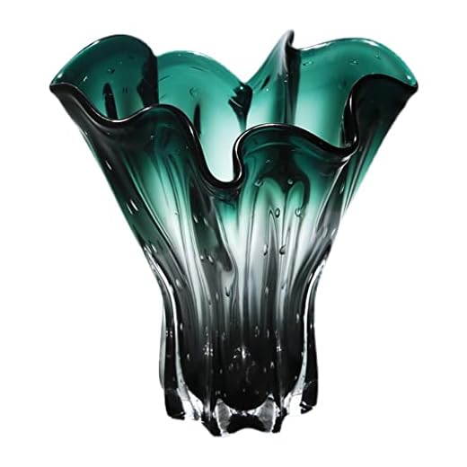 firm Skrivbordsvas ornament TV-skåp enkel kinesisk glasvas ornament förtjockad restaurang matbord TV-skåp dekorativ vas (färg: Grön, storlek: 24 x 14 x 39 cm)