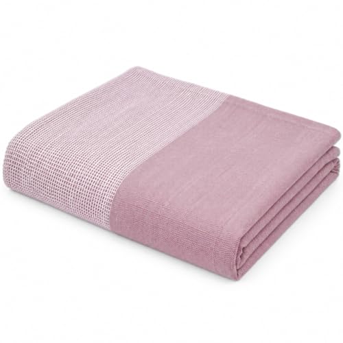 Image of Thirsty Towel, Bamboo Towels for Bath, Super Soft Slub Towel & High Absorbency Towels, Light Weight, & Quick Dry Towels for Bath Large Size, Towel for Bath Men, Women & Kids (Pack of 1 - Powder Pink)