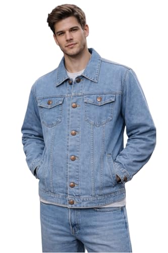 Image of FUNDAY FASHION Regular Wear Full Sleeves Men's Denim Jacket