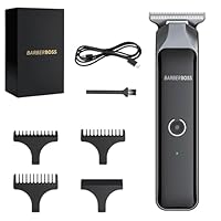 BarberBoss Rechargeable Beard Clipper for Men: Cordless Beard Groomer, Precision Haircut Tool, Men’s Clipper Set with 3 Guide Combs – Complete Grooming Kit